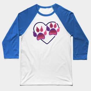 Paw prints on my heart Baseball T-Shirt